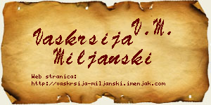 Vaskrsija Miljanski vizit kartica